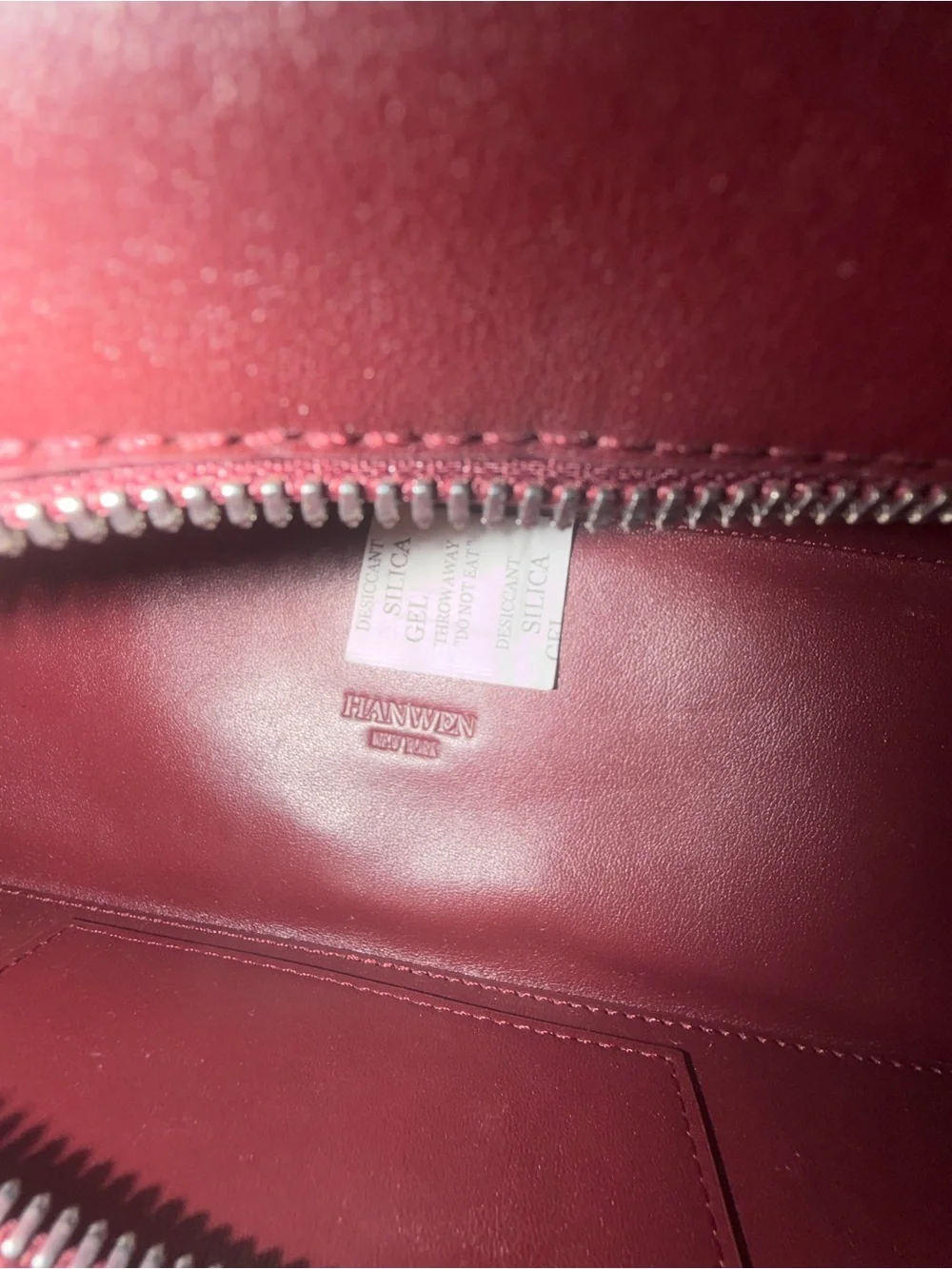 Han Wen Shoulder Bag in Burgundy with Tan spiral handles